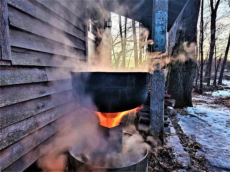 bullet-shaped black maple syrup double boiler