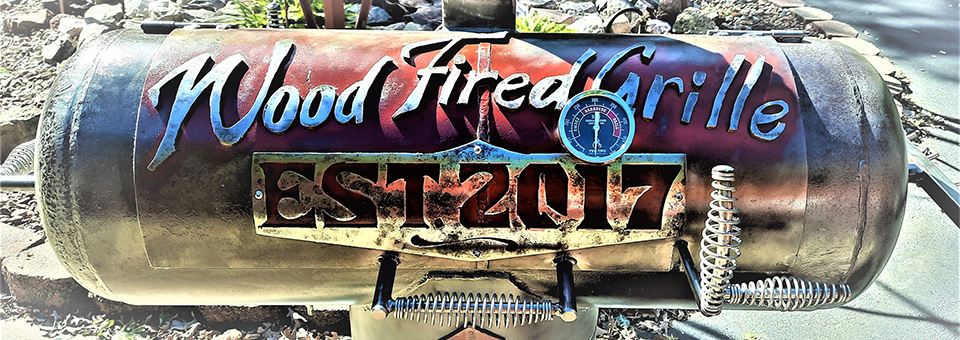 Rust-colored T-shaped grill